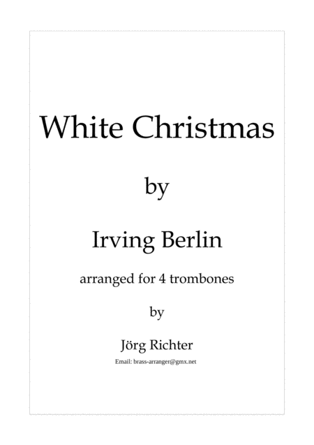 White Christmas Fr Posaunenquartett Sheet Music