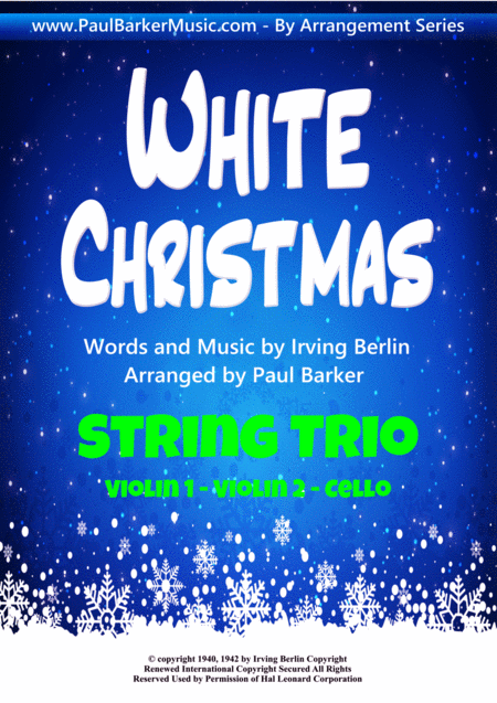 White Christmas String Trio Sheet Music