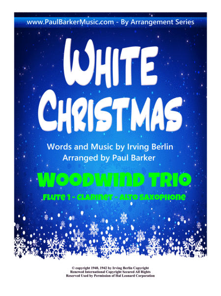 White Christmas Woodwind Trio Sheet Music