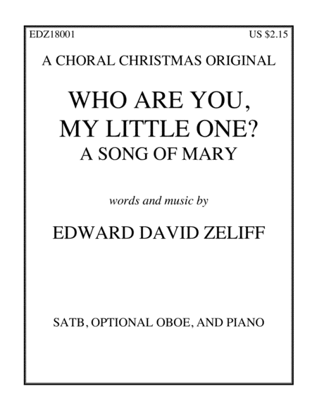 Who Are You My Little One Sheet Music