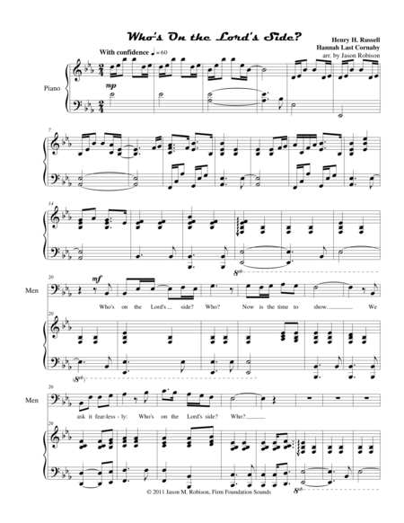 Whos On The Lords Side Sheet Music