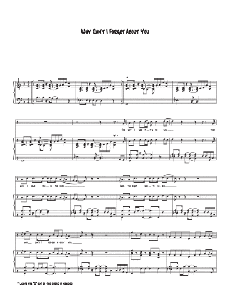 Why Cant I Forget About You Sheet Music