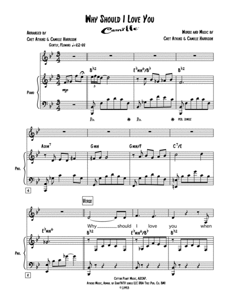 Free Sheet Music Why Should I Love You