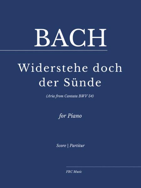 Widerstehe Doch Der Snde Aria From Cantata Bwv 54 As Played By Vikingur Lafsson For Piano Solo Sheet Music