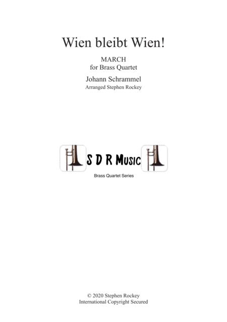 Wien Bleibt Wien March For Brass Quartet Sheet Music