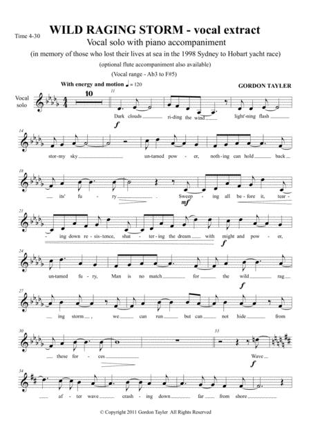 Wild Raging Storm Sheet Music