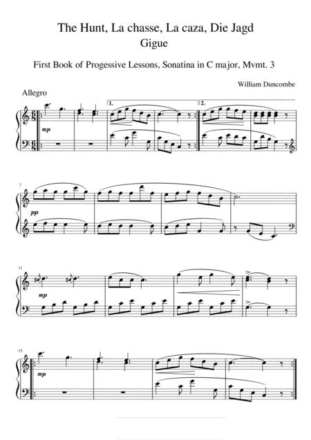 Free Sheet Music William Duncombe The Chase Gigue Complete Version