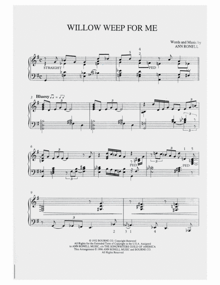 Willow Weep For Me Sheet Music