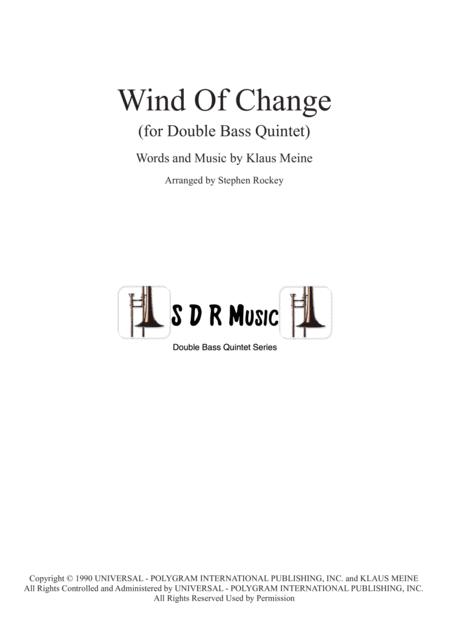 Wind Of Change For Double Bass Quintet Sheet Music