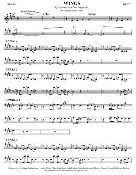 Wings Alto Sax Sheet Music