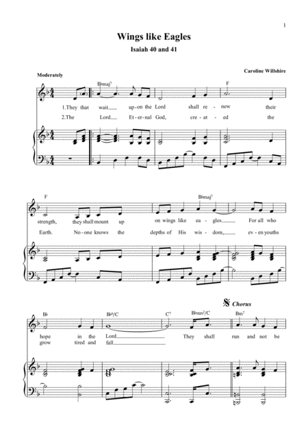 Wings Like Eagles Ballad Sheet Music