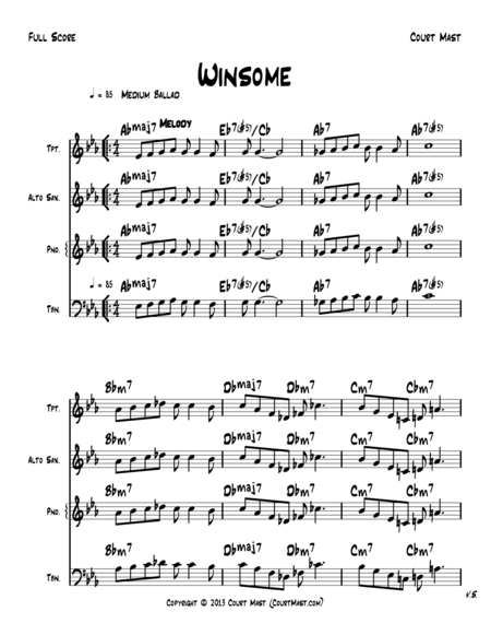 Winsome Lead Sheet Sheet Music