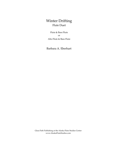 Free Sheet Music Winter Drifting Flute Duet