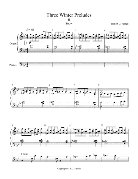 Free Sheet Music Winter Prelude 2 Snow