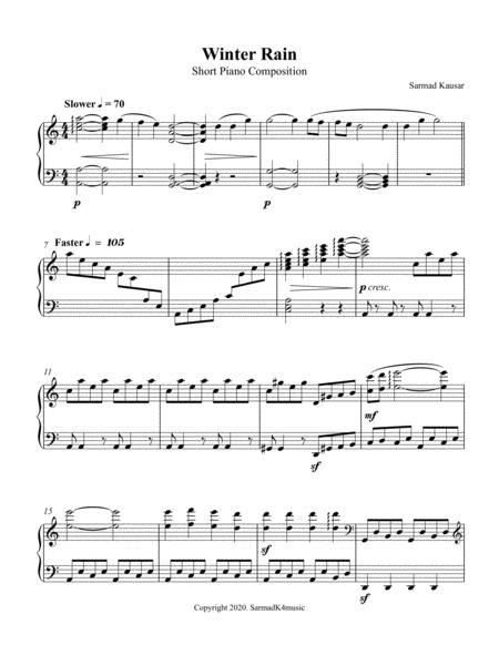 Free Sheet Music Winter Rain