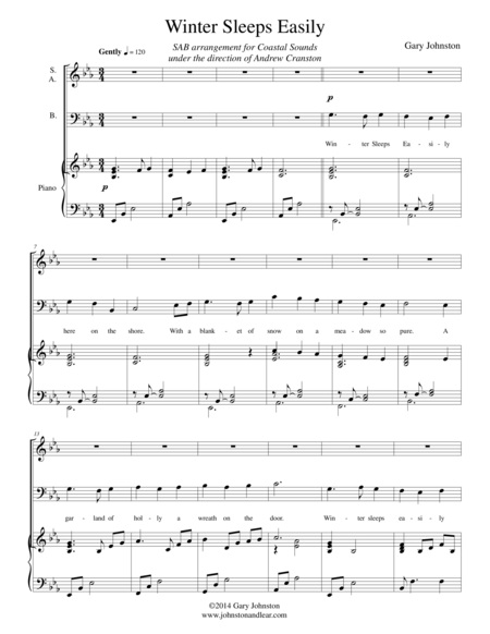 Winter Sleeps Easily Sab Sheet Music