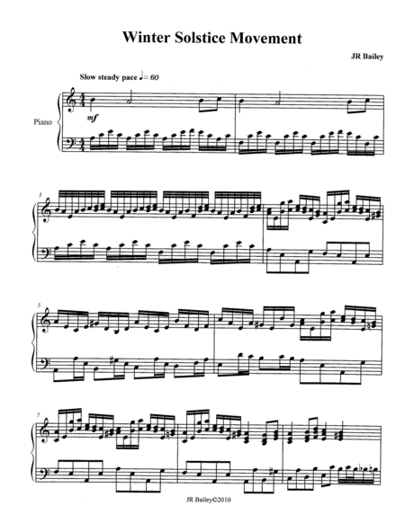 Free Sheet Music Winter Solstice Movement