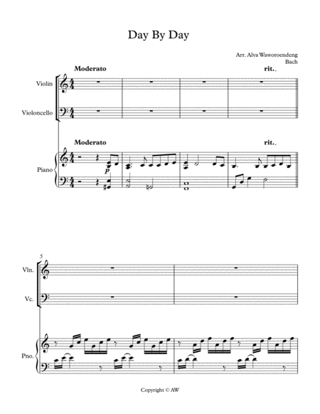 Free Sheet Music Winter White For Harp And Violin