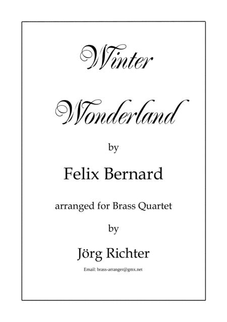 Free Sheet Music Winter Wonderland For Brass Quartet