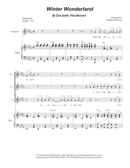 Winter Wonderland For Ssa Sheet Music