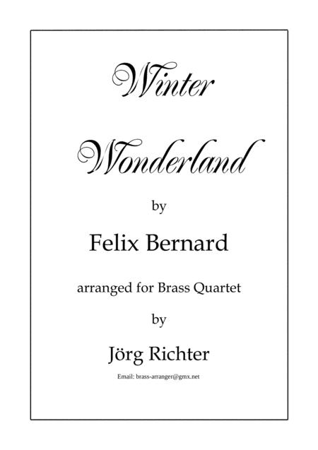 Winter Wonderland Fr Blechblser Quartett Sheet Music