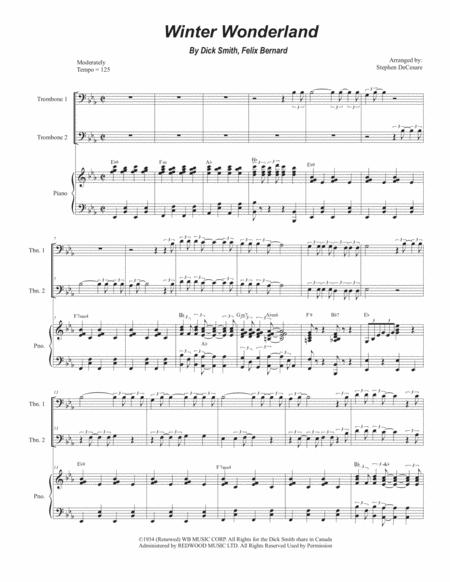 Winter Wonderland Trombone Duet Sheet Music