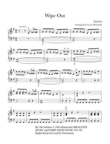 Free Sheet Music Wipe Out Easy Beginner