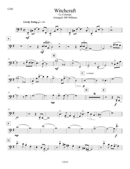 Witchcraft Cello Sheet Music