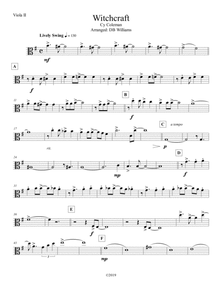 Witchcraft Viola 2 Sheet Music