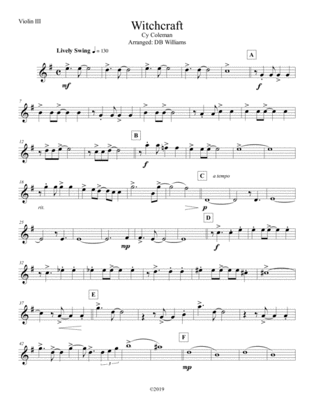 Witchcraft Violin 3 Sheet Music