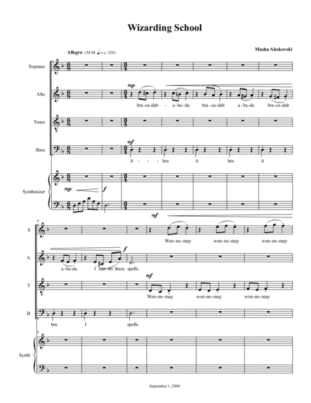 Wizardry School Sheet Music