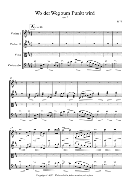 Free Sheet Music Wo Der Weg Zum Punkt Wird Opus 7