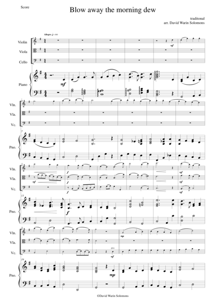 Wolf Das Vglein For Violin And Piano Sheet Music