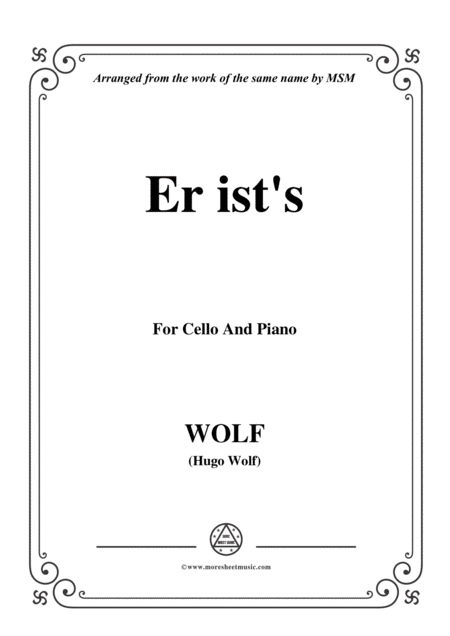 Wolf Er Ists For Cello And Piano Sheet Music