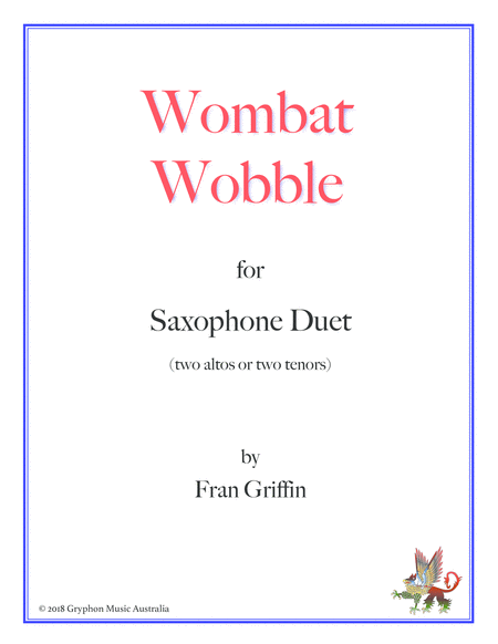 Wombat Wobble For Sax Duet Sheet Music