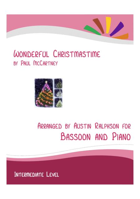 Free Sheet Music Wonderful Christmastime Bassoon And Piano Intermediate Level With Free Backing Track To Play Along