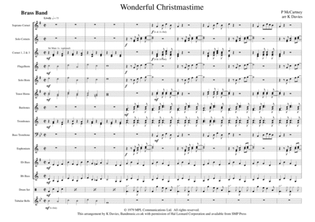 Free Sheet Music Wonderful Christmastime