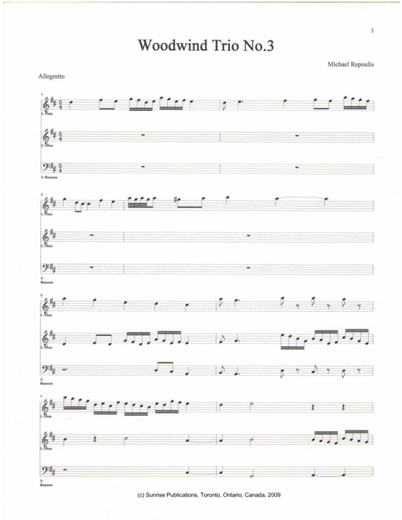 Free Sheet Music Woodwind Trio No 3