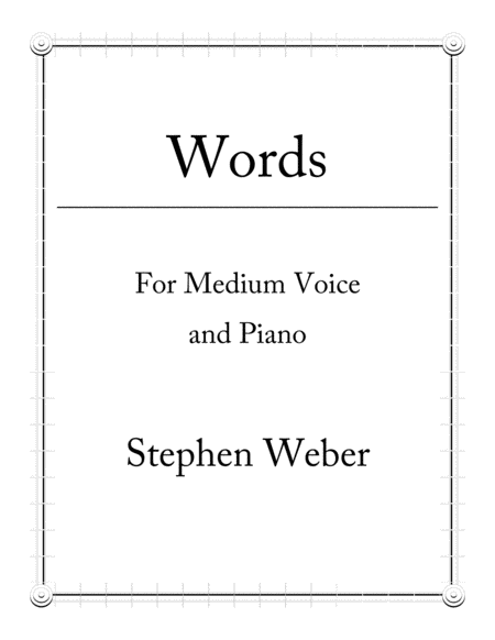 Free Sheet Music Words Eight Songs For Medium Voice And Piano