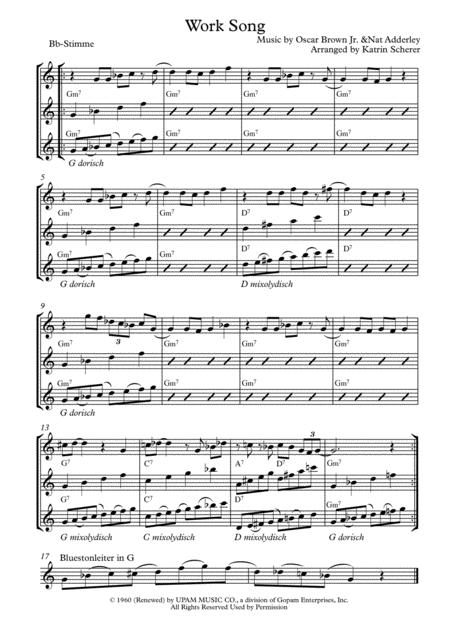 Work Song In Bb Trp Clarinet Sheet Music