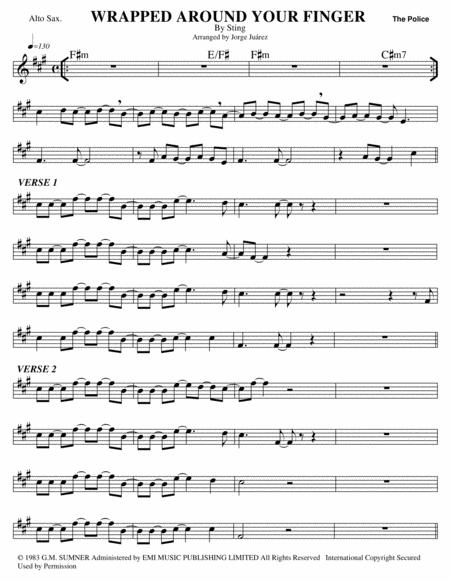 Wrapped Around Your Finger Alto Sax Sheet Music