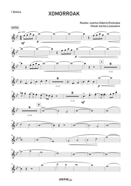 Xomorroak Parts Sheet Music