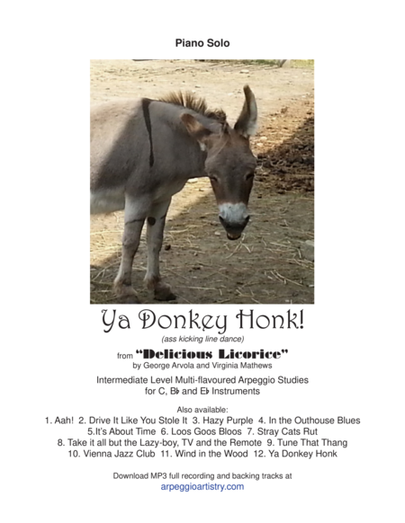 Free Sheet Music Ya Donkey Honk Piano Solo