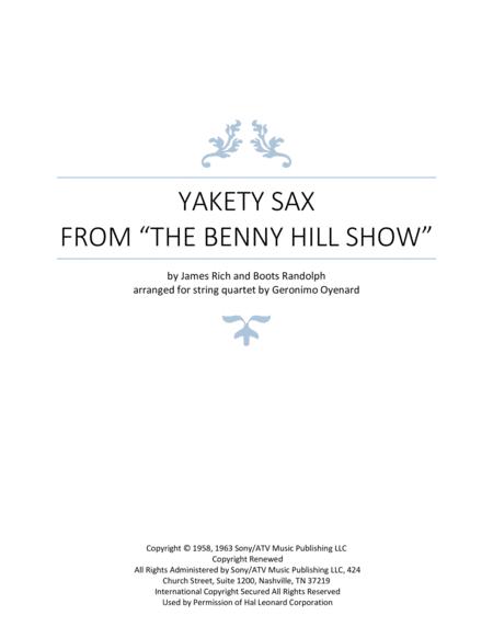 Yakety Sax From The Benny Hill Show Sheet Music