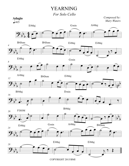 Free Sheet Music Yearning