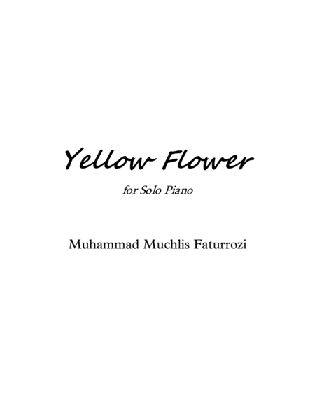 Free Sheet Music Yellow Flower
