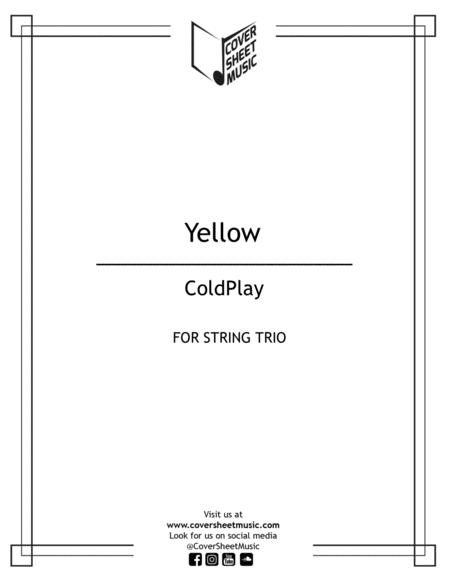 Yellow String Trio Sheet Music