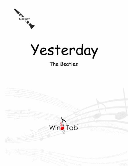 Yesterday Clarinet Sheet Music Tab Sheet Music