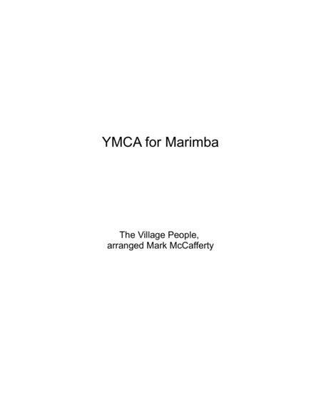 Free Sheet Music Ymca For Marimba