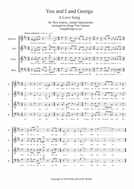 Free Sheet Music You And I And George Satb A Capella